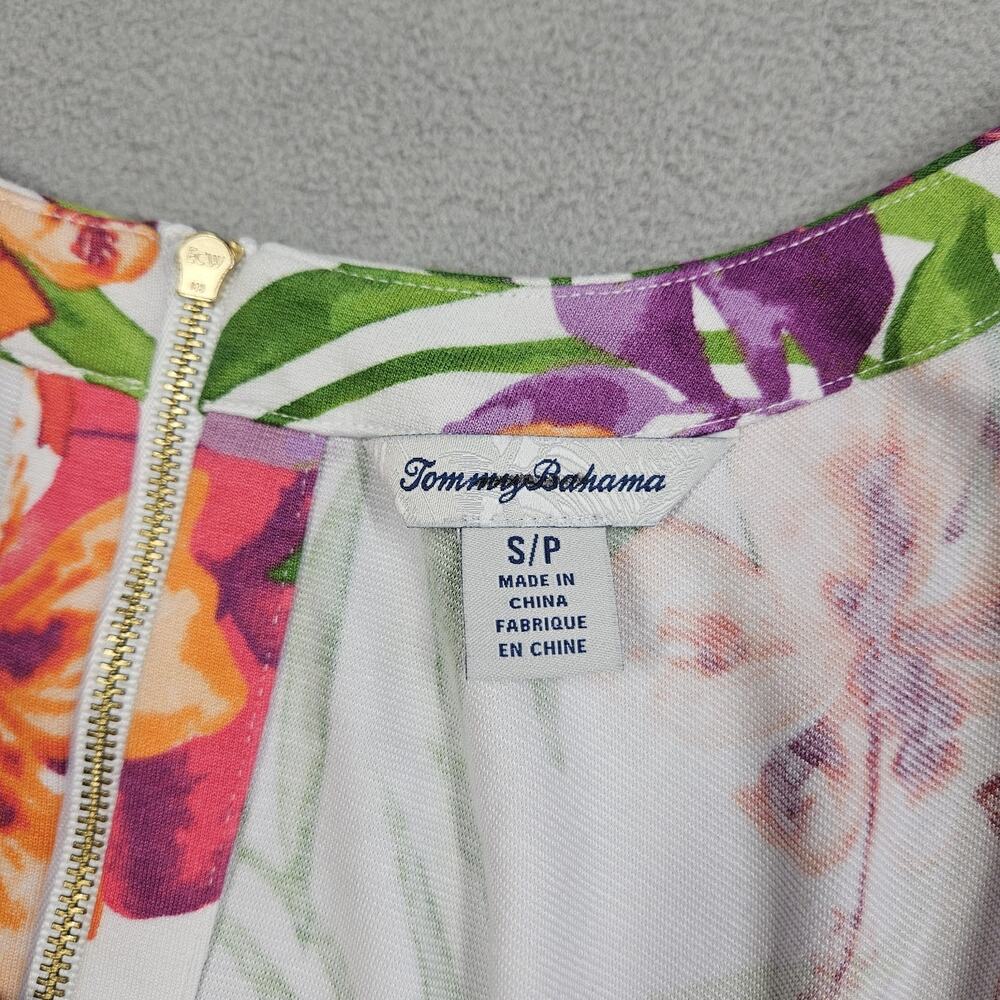 Tommy Bahama Shirt Dress Womens Small Knee Length Short Sleeve Floral Tropical - Picture 3 of 11
